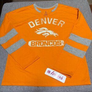 NFL Team Apparel | Denver Broncos Jr Girl's Long Sleeve T-Shirt ( M)